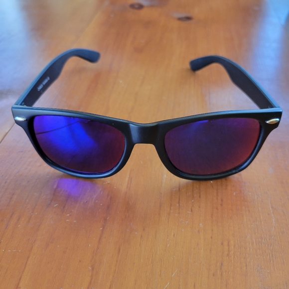 Trendy Colorful Flash Mirror Lens Horned Rim Sunglasses 8078 - Picture 5 of 5